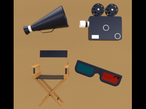 icons cinema 3D 模型