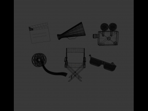 icons cinema 3D 模型