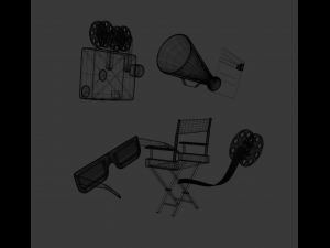 icons cinema 3D 模型