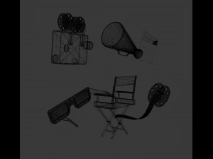 icons cinema 3D Model