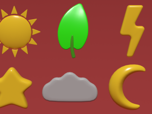 icons 3D मॉडल