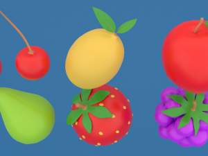 Icons fruit Modelo 3D