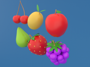 Icons fruit Modelo 3D