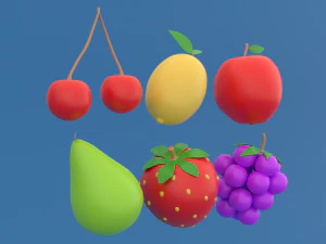 Icons fruit 3D Model