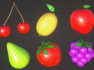 Icons fruit Modelo 3D