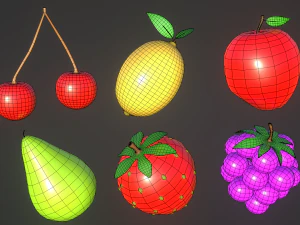 Icons fruit 3D Model