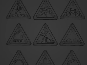 Road signs 3D Model