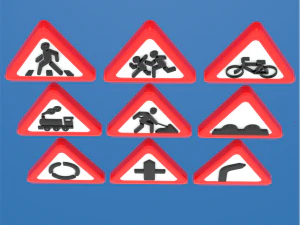 Road signs 3D Model