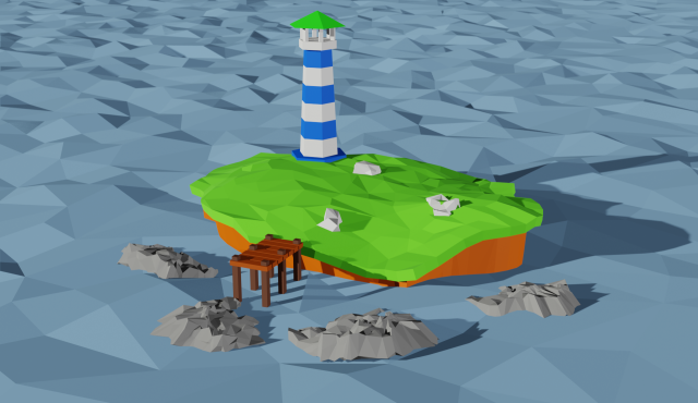 lighthouse 3D 모델 .c4d .max .obj .3ds .fbx .stl .blend 