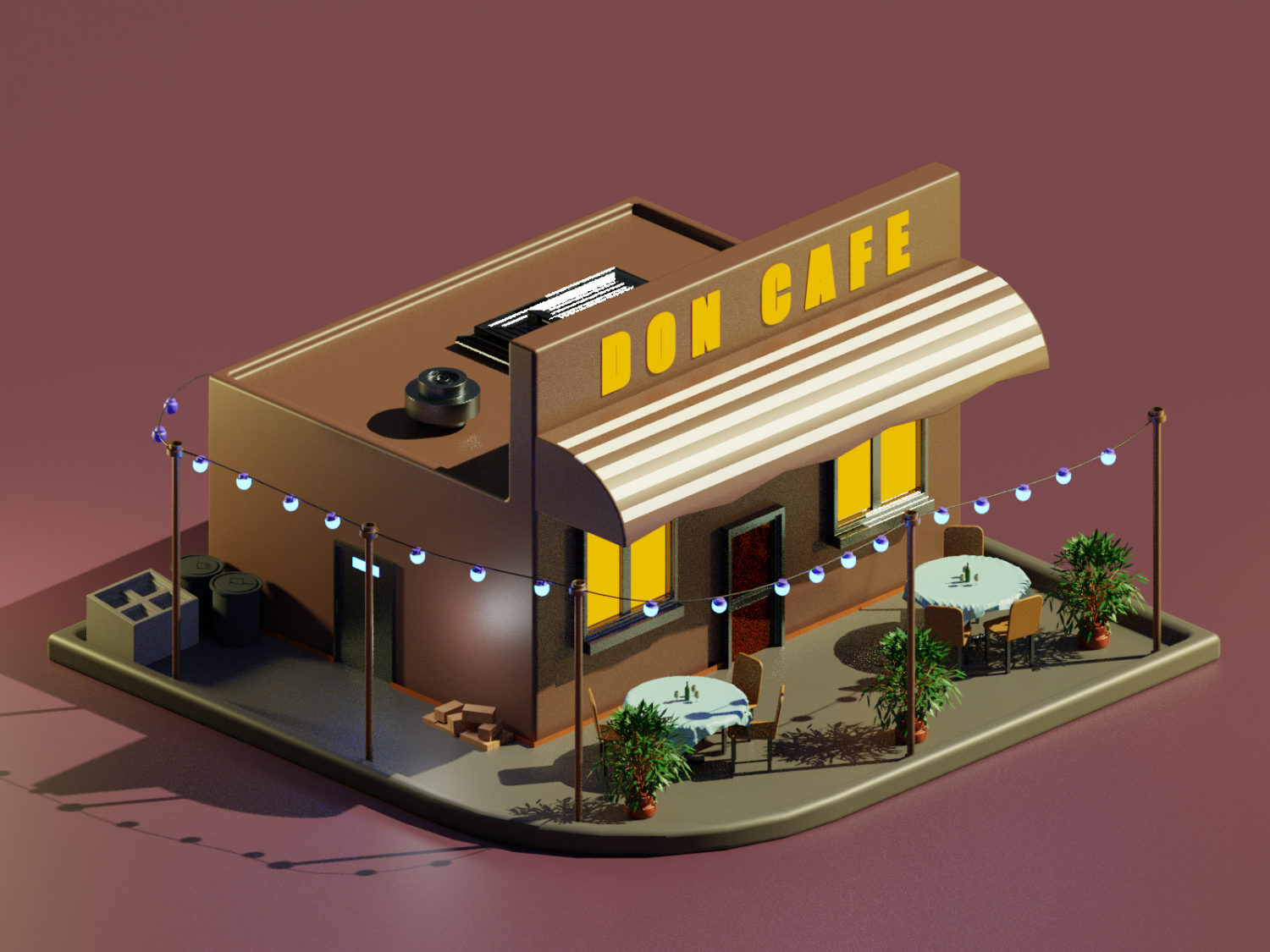 cafe 3D Model in Restaurant 3DExport