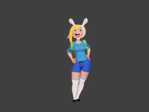 kız animesi 3D Model