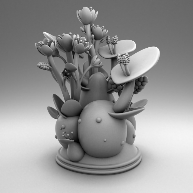 decorate plant 3d print model Model Cetak 3D .c4d .max .obj .3ds .fbx .stl .blend