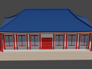 japanese buildings low-poly Modelo 3D