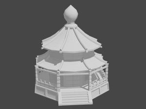 japanese buildings low-poly Modelo 3D