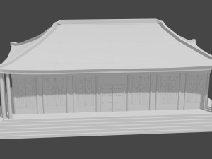 japanese buildings low-poly Modelo 3D