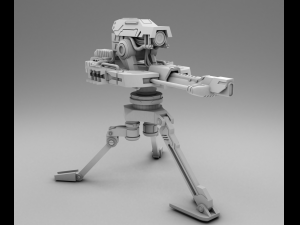 stationary laser turret 3d print model 3D 打印模型