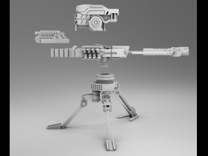 stationary laser turret 3d print model 3D Baskı Modeli