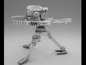 stationary laser turret 3d print model 3D Baskı Modeli