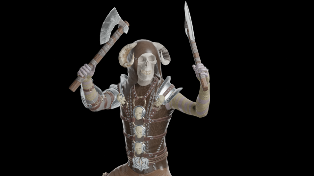 skeleton low-poly 3D Model .c4d .max .obj .3ds .fbx .stl .blend 