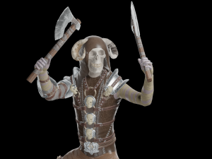 skeleton low-poly 3D 모델