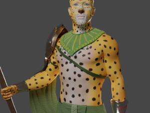 jaguar warrior low-poly 3D 模型