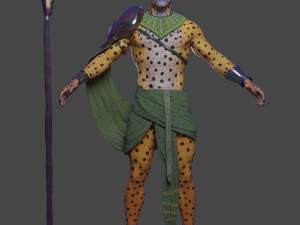 jaguar warrior low-poly 3D 模型