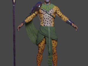 jaguar warrior low-poly 3D Model