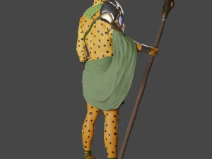 jaguar warrior low-poly 3D Model