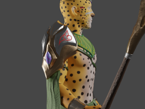 jaguar warrior low-poly 3D 模型