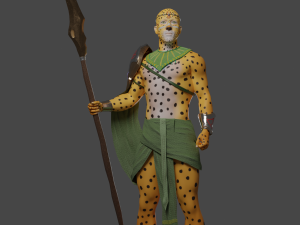 jaguar warrior low-poly 3D 模型