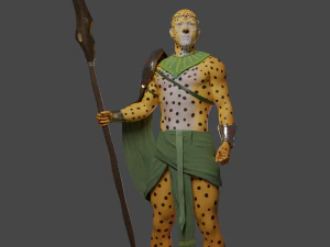 jaguar warrior low-poly 3D Model
