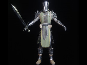 crusader knight 3D Model