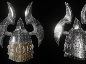 knight helmet low-poly 3D Model