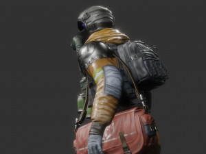 post apocalypse medic low-poly Modelo 3D