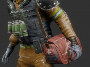 post apocalypse medic low-poly Modelo 3D