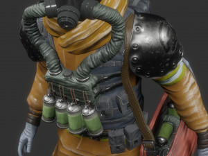 post apocalypse medic low-poly Modelo 3D