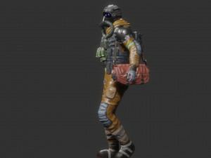 post apocalypse medic low-poly Modelo 3D