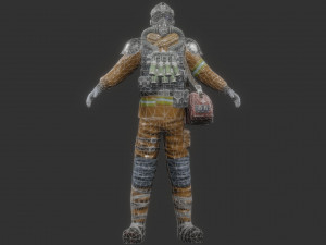 post apocalypse medic low-poly Modelo 3D