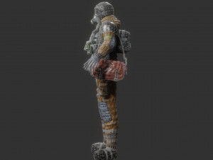 post apocalypse medic low-poly Modelo 3D