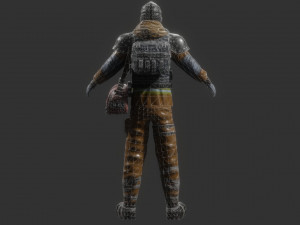 post apocalypse medic low-poly Modelo 3D