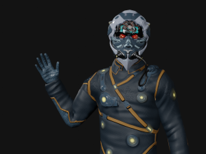 sci-fi man mutant low-poly 3D Model