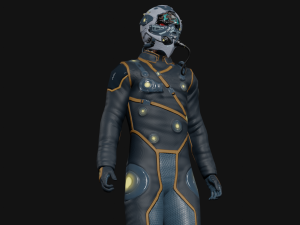 sci-fi man mutant low-poly 3D Model