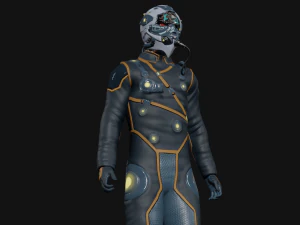 sci-fi man mutant low-poly 3D Model