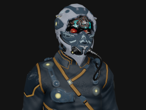sci-fi man mutant low-poly 3D Model