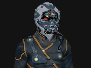 sci-fi man mutant low-poly 3D Model