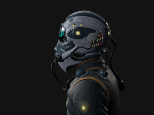 sci-fi man mutant low-poly 3D Model