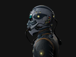 sci-fi man mutant low-poly 3D Model