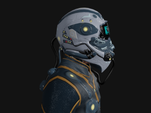 sci-fi man mutant low-poly 3D Model
