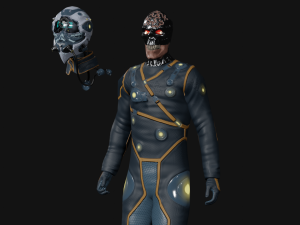 sci-fi man mutant low-poly 3D Model