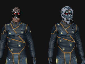 sci-fi man mutant low-poly 3D Model